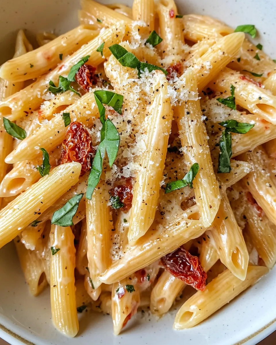Beyond Alfredo: Sun-Dried Tomatoes Elevate Creamy Penne Pasta